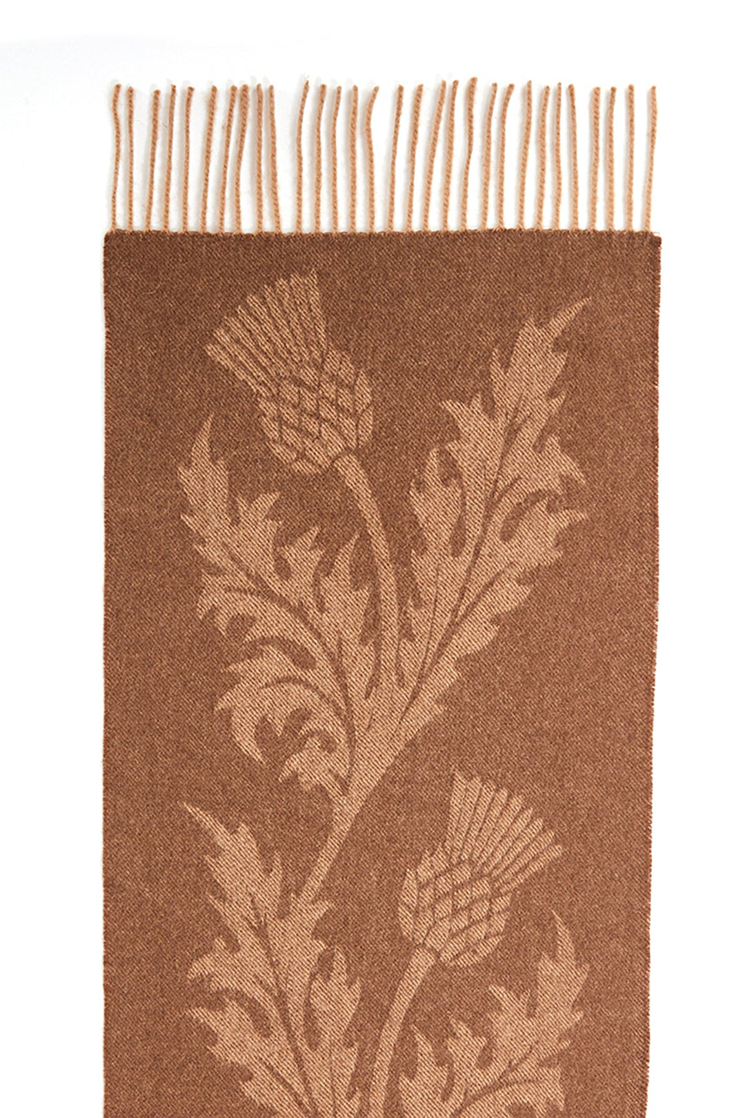 Men Scarf Single Thistle Camel 100% Pure Lambswool