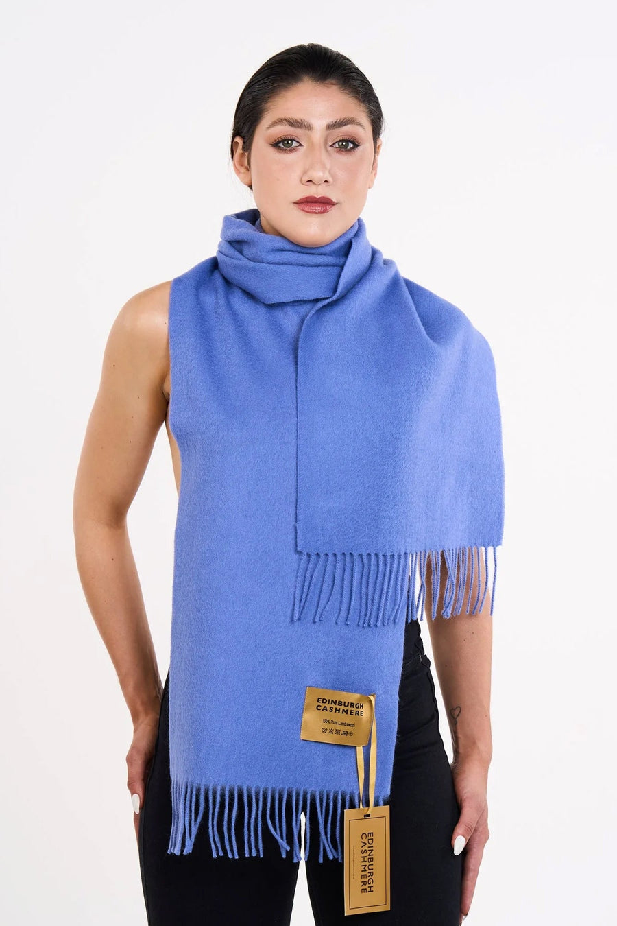 100% Pure Extra Fine Grey Wool Scarf