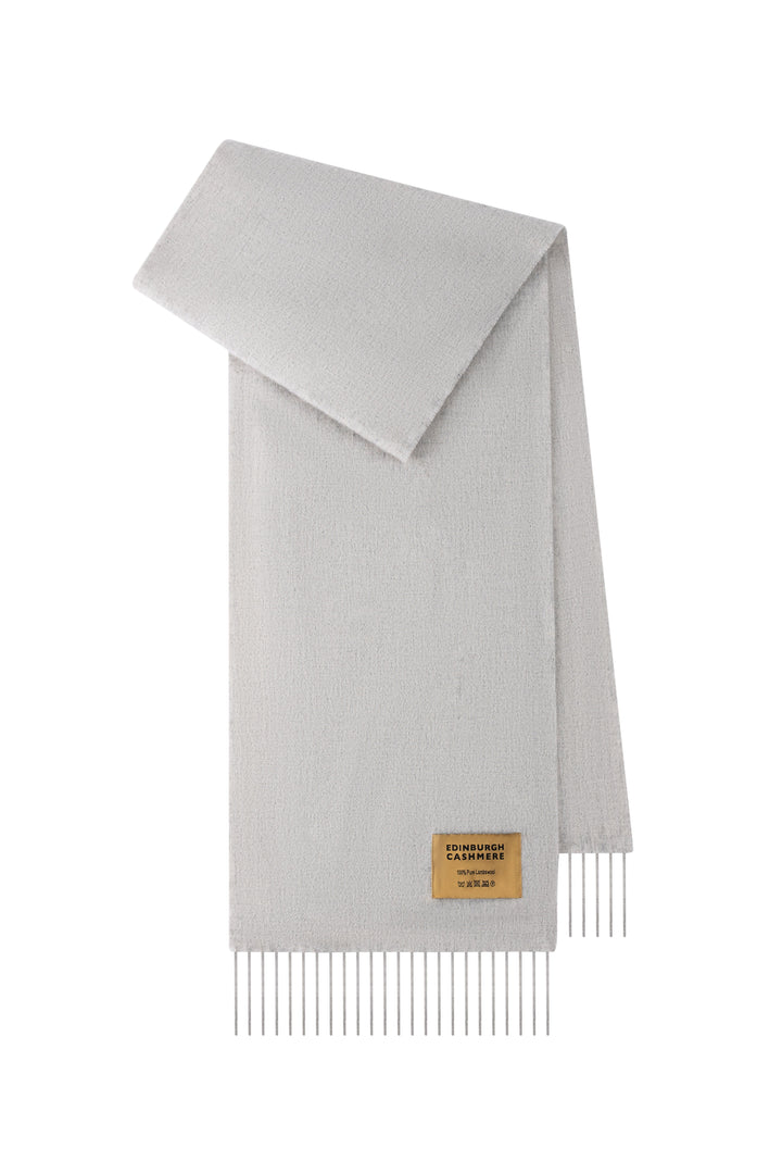 Plain Merino Wool Scarf Light Grey 132