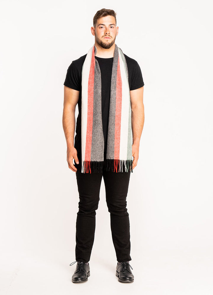 Designer Scarf Milano Grey Scarf 100% Pure wool