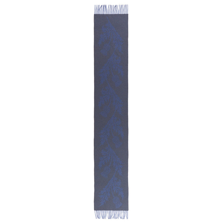 Single Thistle Blue Scarf 100% Pure Lambswool