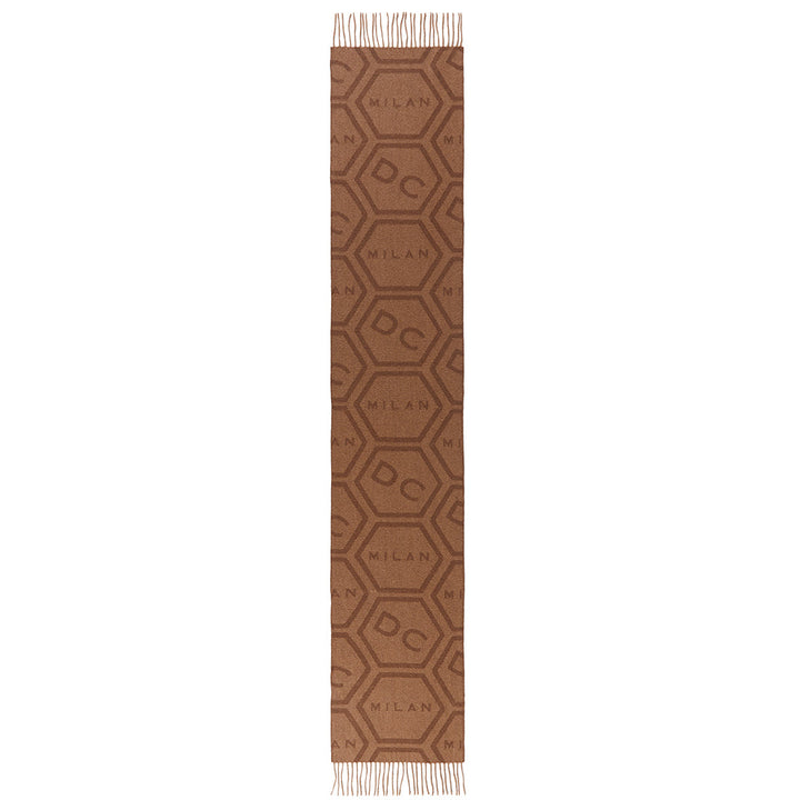 DC Monogram Camel Scarf 100% Pure Lambswool