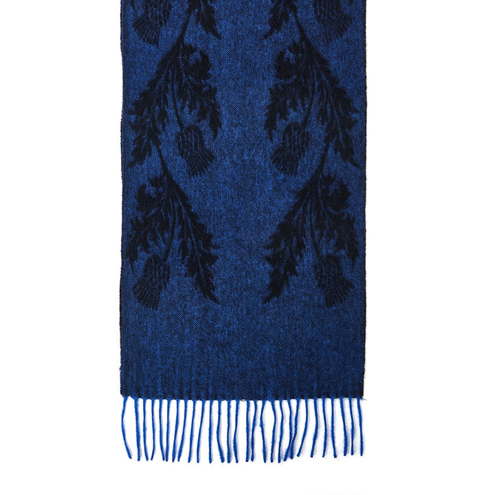 Double Thistle Navy Scarf 100% Pure Lambswool