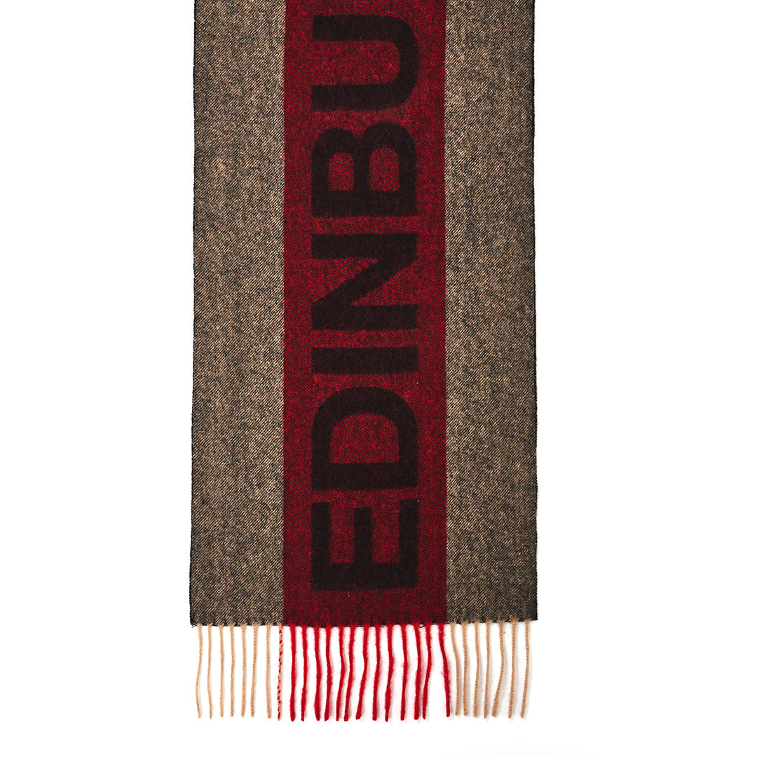 Edinburgh Red Scarf 100% Pure Lambswool