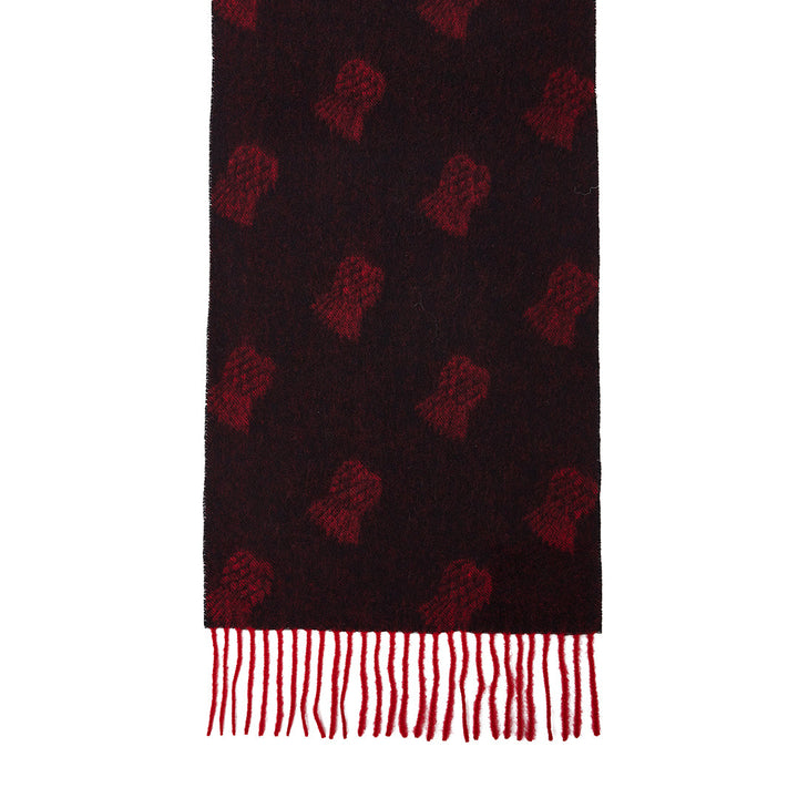 Thistle Small Red Scarf 100% Pure Lambswool