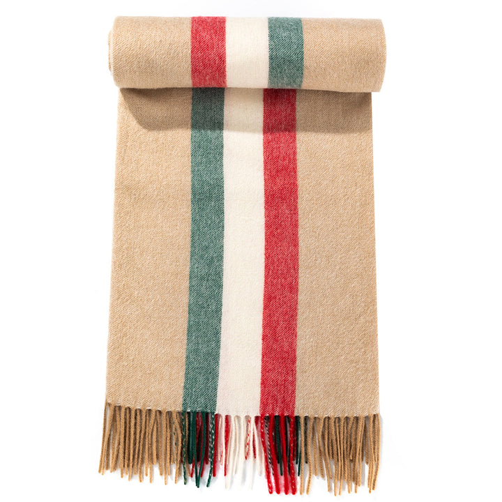 Designer  Iconic Scarf Milano Cream Scarf 100% Pure Lambs wool
