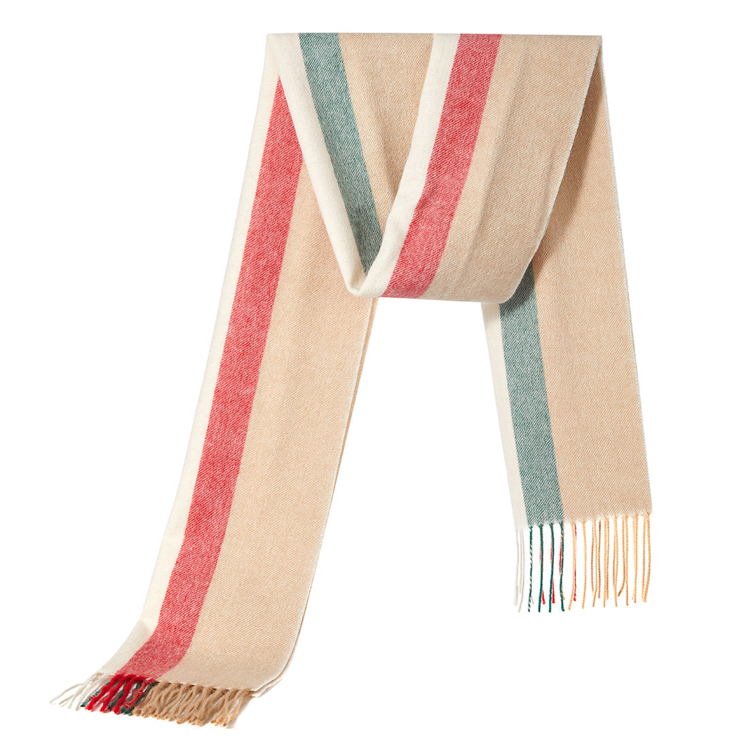 Designer  Iconic Scarf Milano Cream Scarf 100% Pure Lambs wool