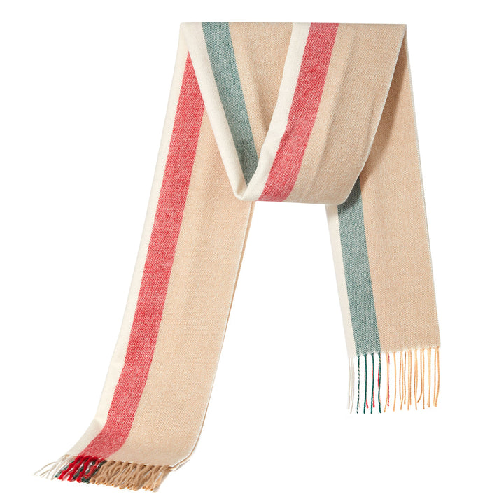 Designer  Iconic Scarf Milano Cream Scarf 100% Pure Lambs wool