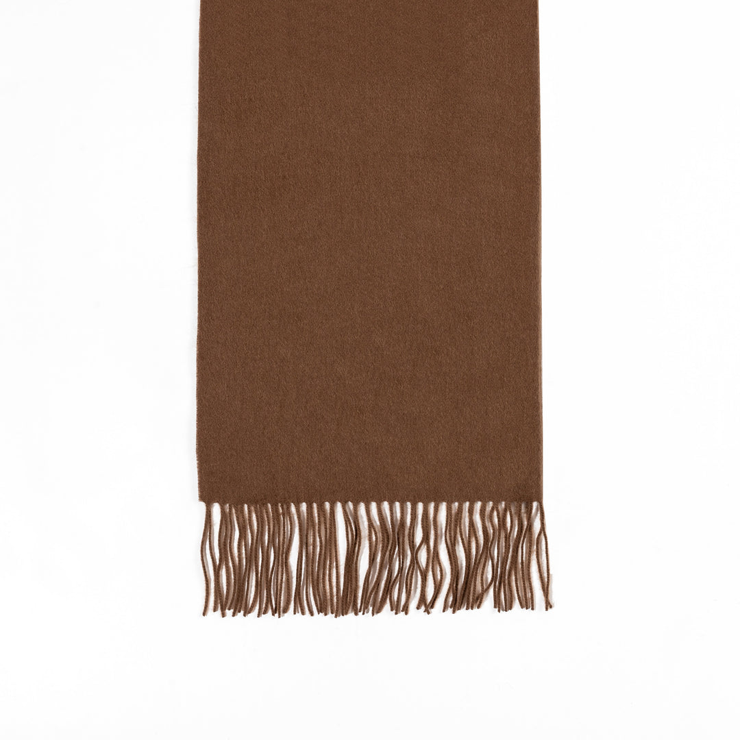 Scarf Plain Brown 100% Pure Lambswool