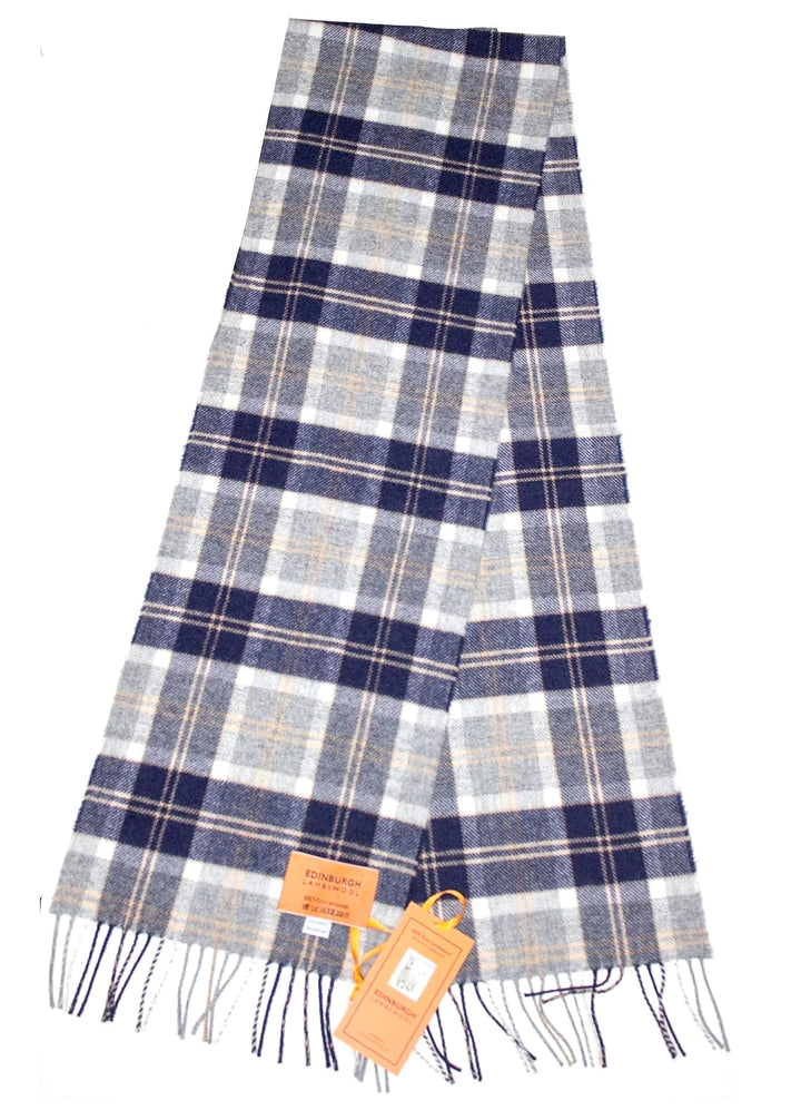Bannockbane Silver Lambswool Scarf - Made in Scotland 100% Pure Lambswool