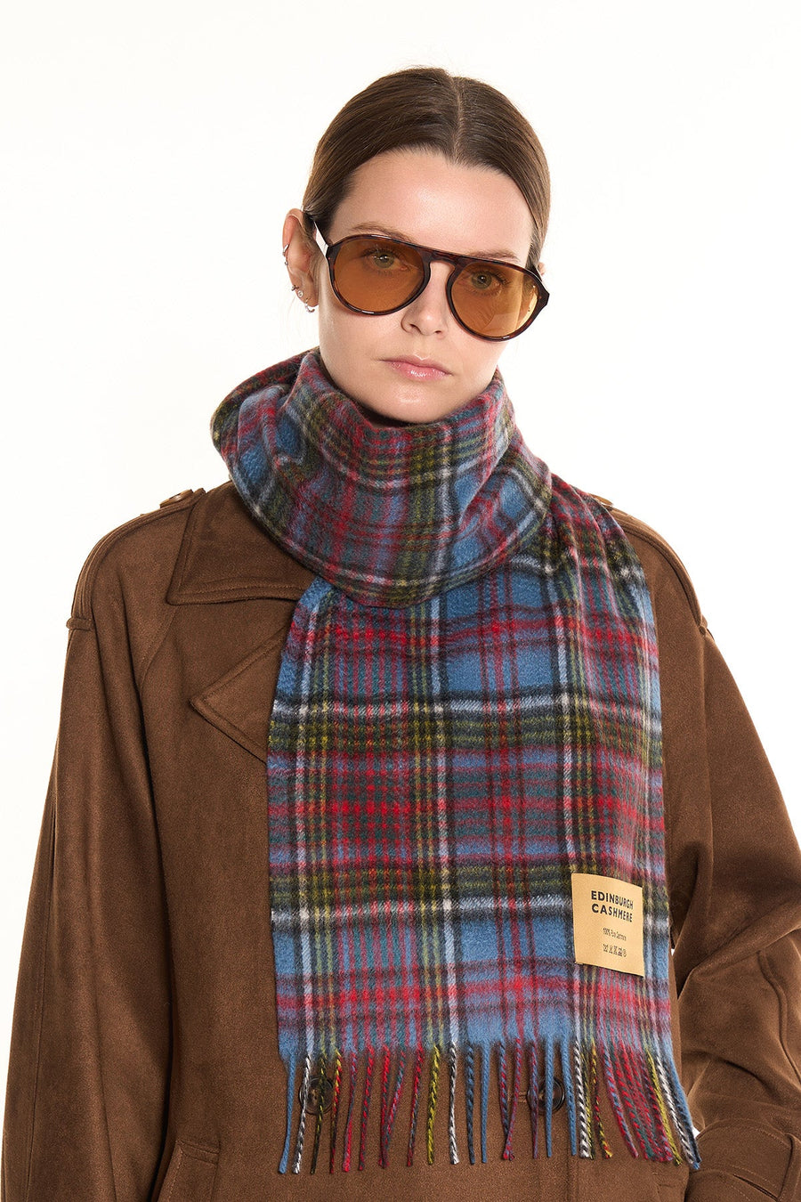 100% Pure Cashmere Scarf Design Anderson Tartan