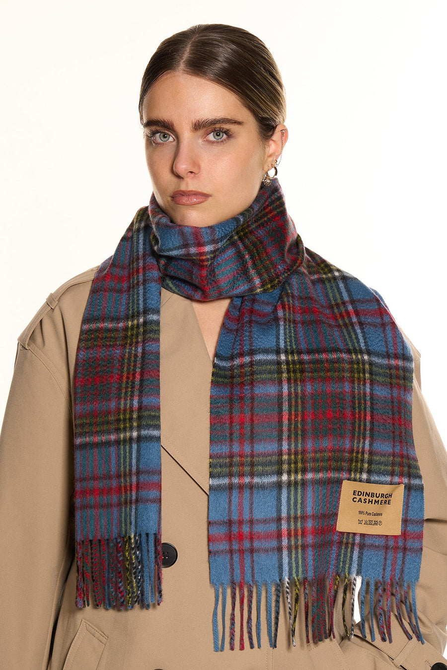 100% Pure Cashmere Scarf Design Anderson Tartan - Small Size
