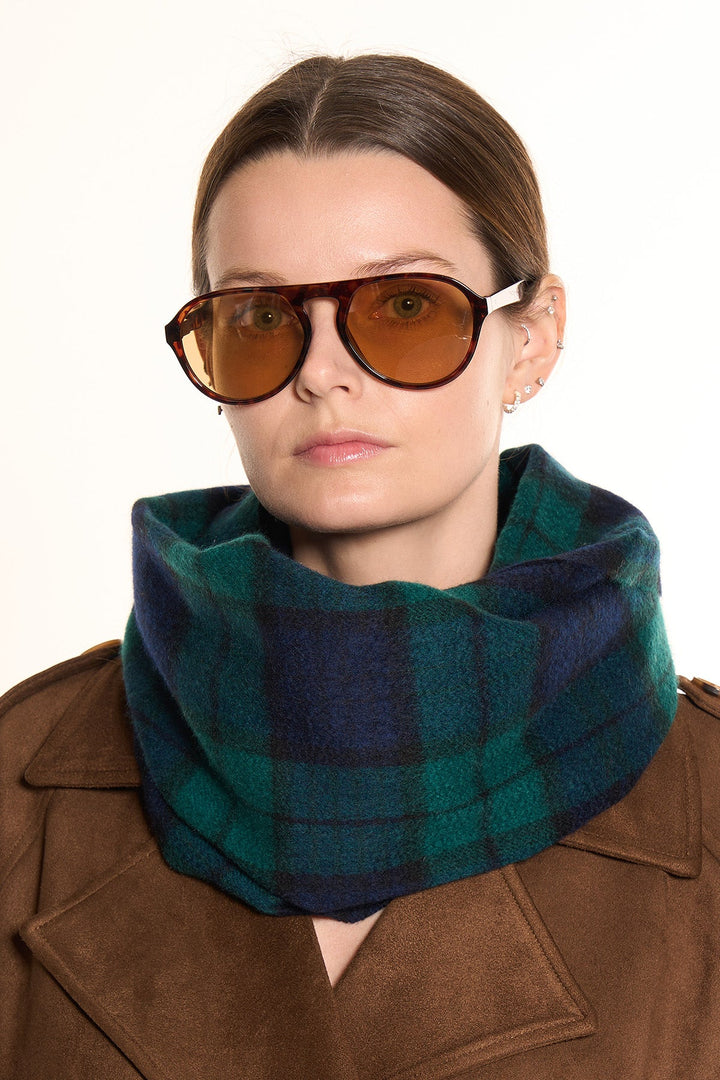100% Pure Cashmere Scarf Design Black Watch Tartan