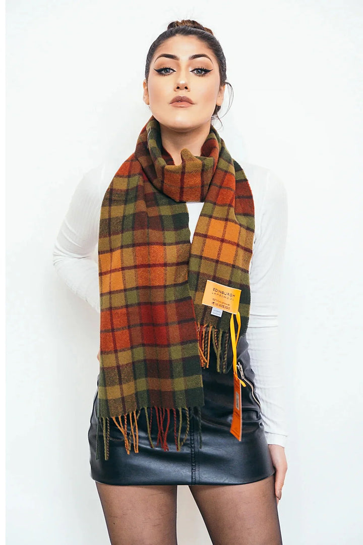 Buchanan Autumn - Made in Scotland Scarf 100% Pure Lambswool