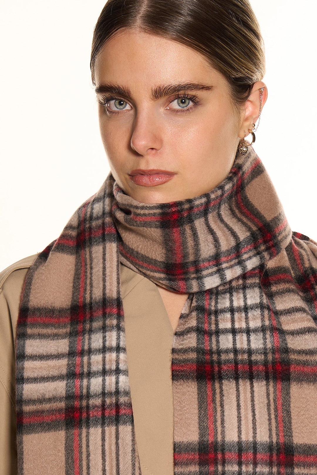 100% Pure Cashmere Scarves Stewart Camel Clan - Small Size