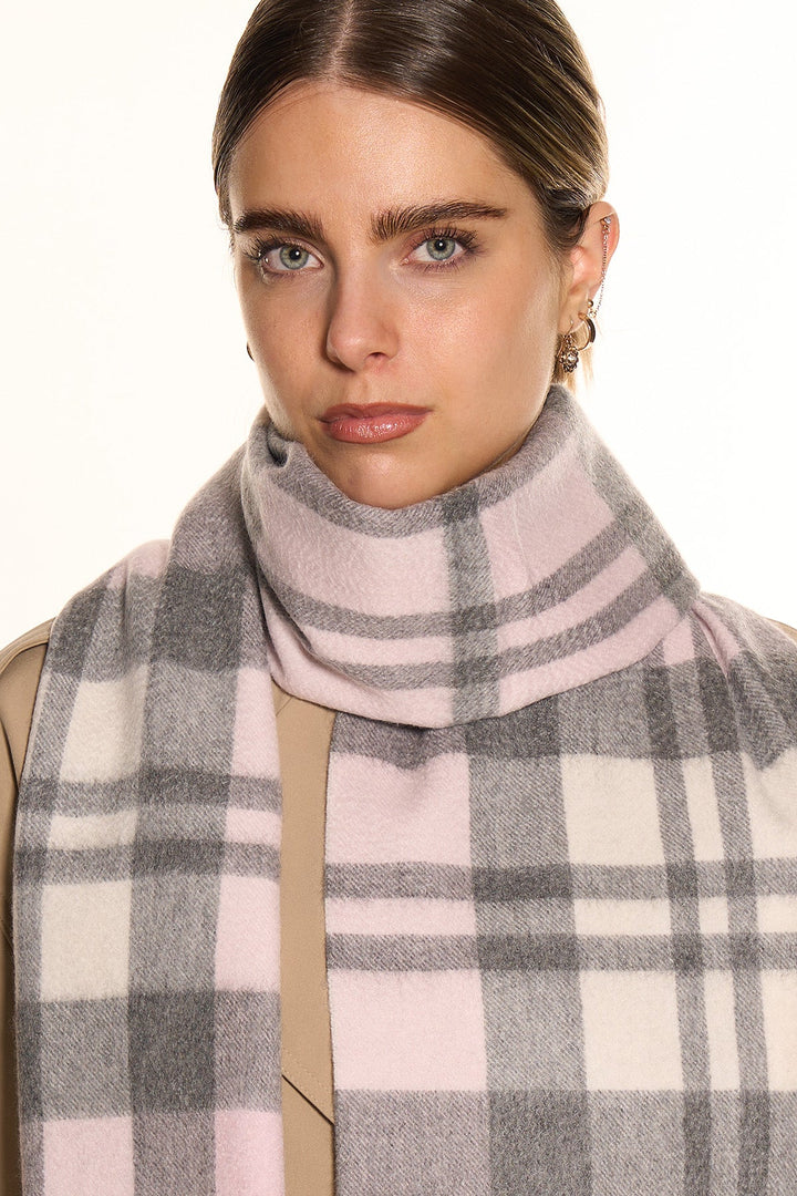 100% Pure Cashmere DC Pink Scarf - Small Size