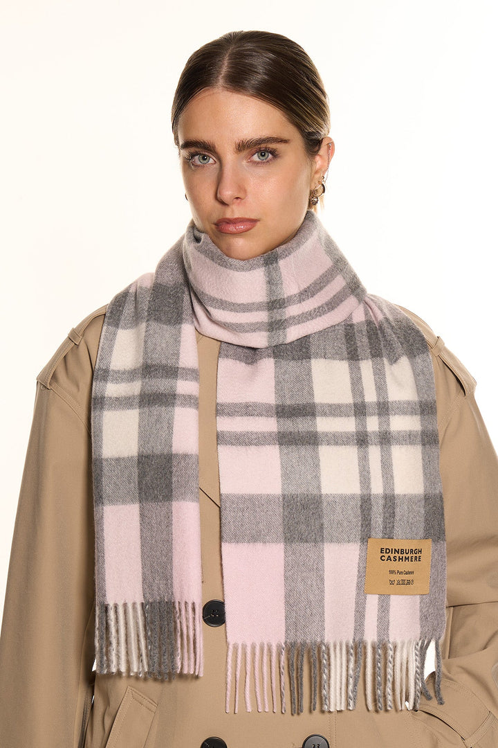 100% Pure Cashmere DC Pink Scarf - Small Size