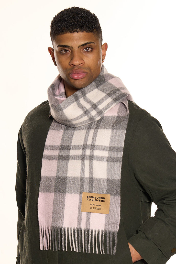 100% Pure Cashmere DC Pink Scarf - Small Size