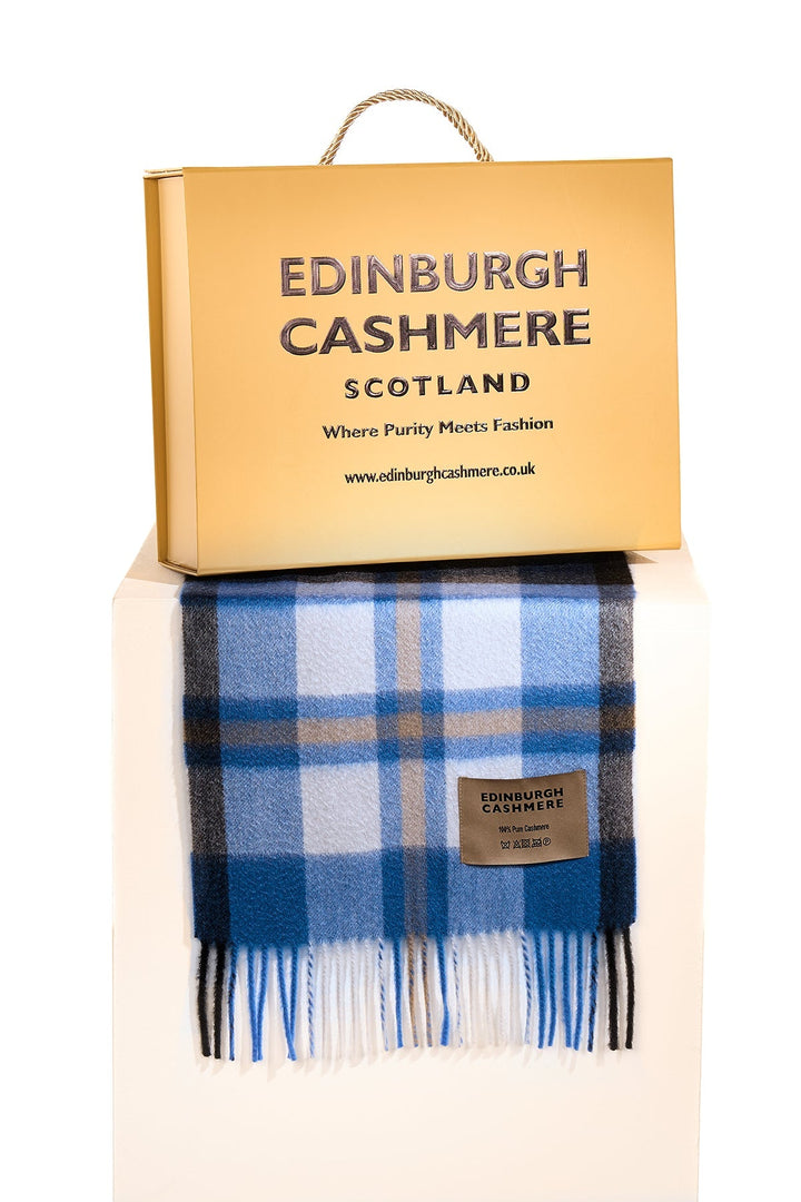 DC Scott Cashmere Scarf Blue/Black - Small Size