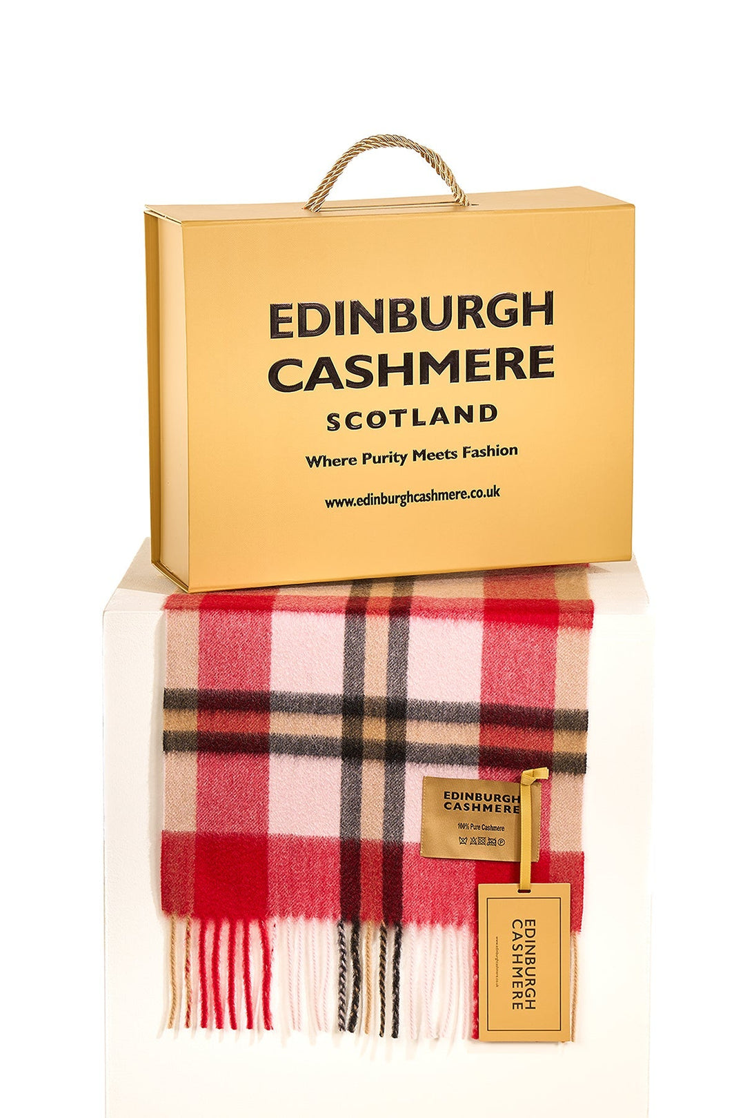 DC Scott Cashmere Scarf Red - Small Size