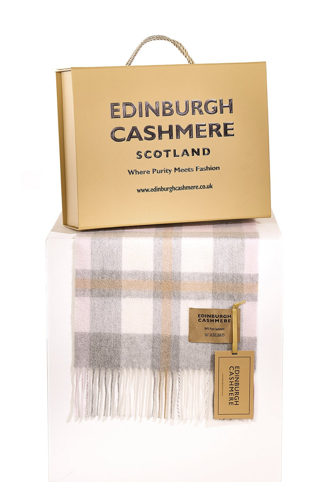 DC Scott Cashmere Scarf Pink - Small Size