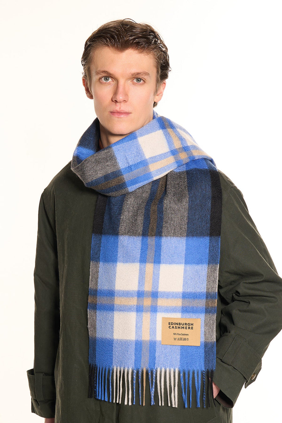 DC Scott Cashmere Scarf Blue/Black