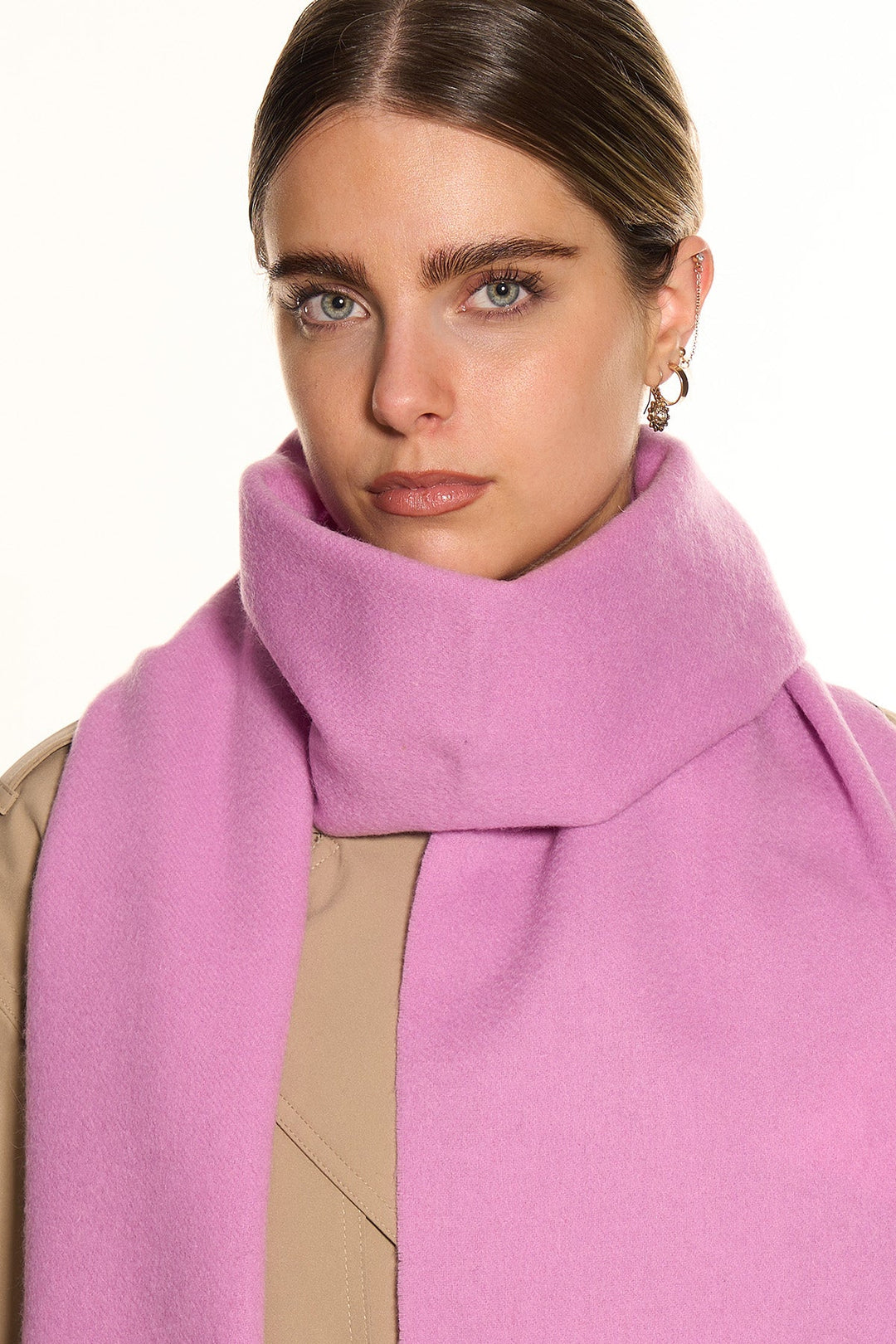 Scarf Plain Dark Pink 100% Pure Lambswool