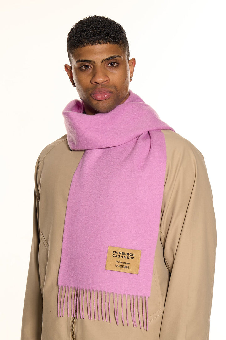Scarf Plain Dark Pink 100% Pure Lambswool