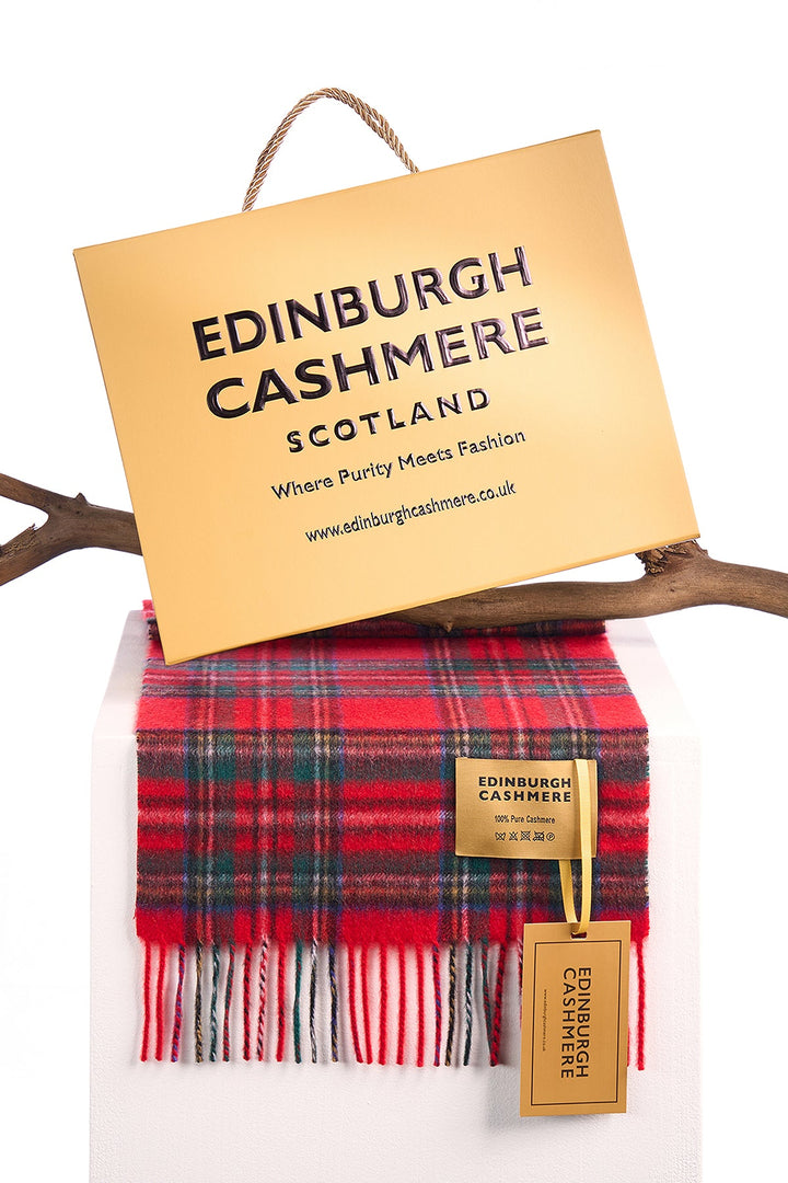 100% Pure Cashmere Royal Stewart Scarf