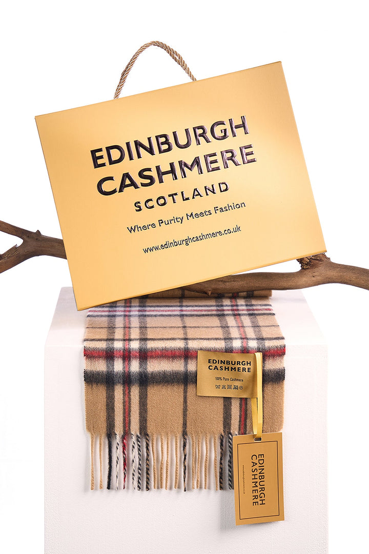 100% Pure Cashmere Thomson Camel Scarf