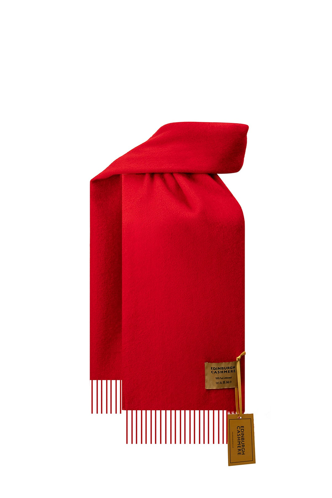100% Pure Extra Fine Wool Scarf Red Small