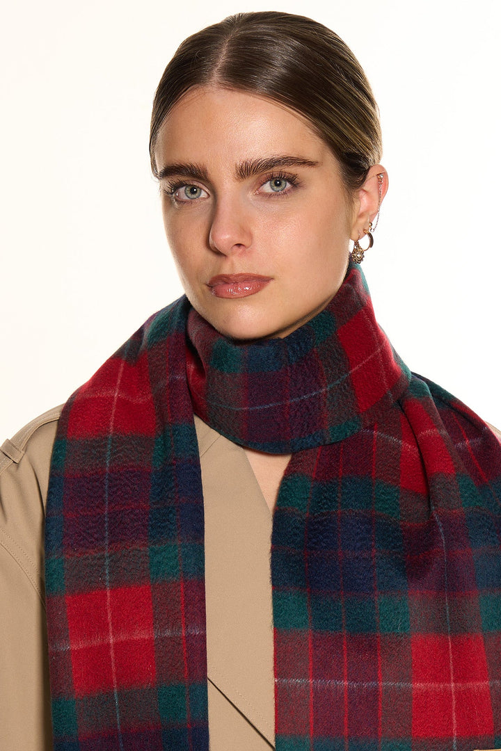 Scarves Fraser Red Clan 100% Pure Extra Fine Cashmere - Small Size