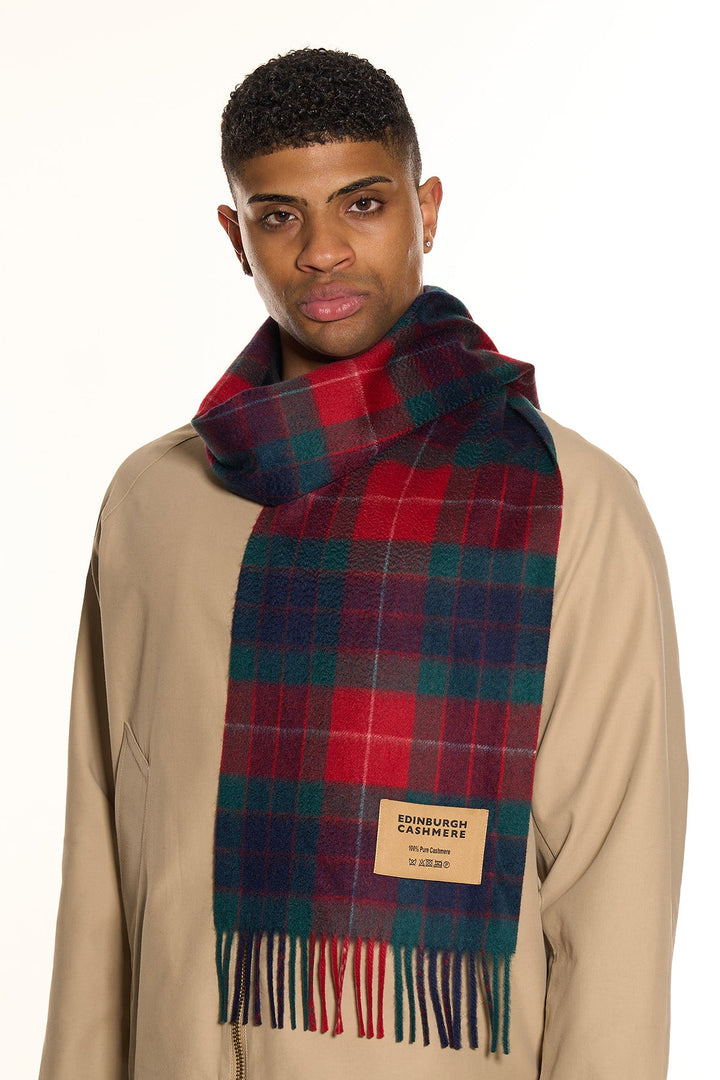 Scarves Fraser Red Clan 100% Pure Extra Fine Cashmere - Small Size